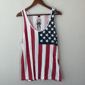 The Outcast American pride striped tank top men size XL